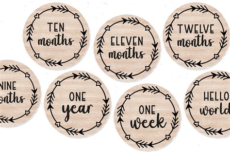 Milestone Rounds Svg Hello World Svg Baby Svg Bundle Etsy Australia