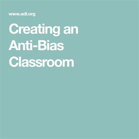 Creating An Anti Bias Classroom Teaching Classroom Understanding