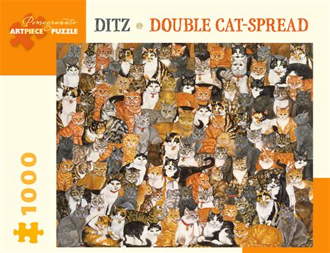 Is a beautiful 1000 piece family jigsaw puzzle celebrating diversity and sending a positive message to be kind. POMEGRANATE PUZZLE - DITZ - DOUBLE CAT SPREAD 1000 PIECE