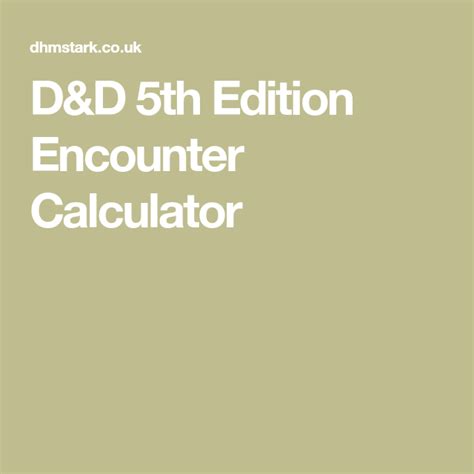 A subreddit dedicated to the various iterations. D&D 5th Edition Encounter Calculator | Some dungeons and the occasional dragon | D&d, Calculator ...