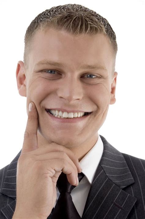 Cheerful Face Of Young Businessman Stock Image Image Of Person