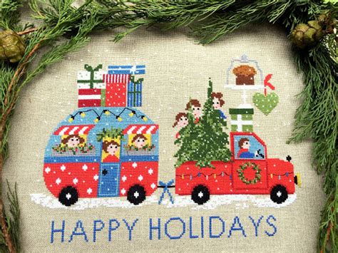 happy holidays cross stitch pattern by lilli violette anabella s