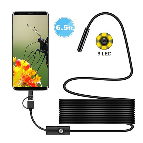 1m2m 3in1 Usb 6 Led Endoscope Hd Cams Inspection Camera For Android