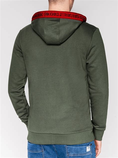 Mens Zip Up Hoodie B908 Green Modone Wholesale Clothing For Men