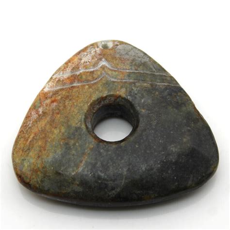 H Ancient China Hongshan Culture Old Jade Triangular YuBi Amulet Pendant EBay
