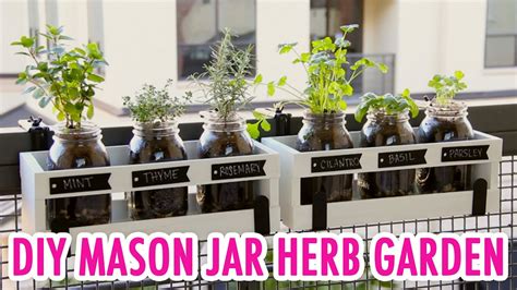 Diy Mason Jar Herb Garden Hgtv Handmade Youtube