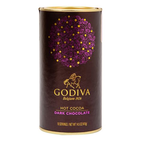 Godiva Hot Cocoa Dark Chocolate Powder Canister 145 Oz 410g