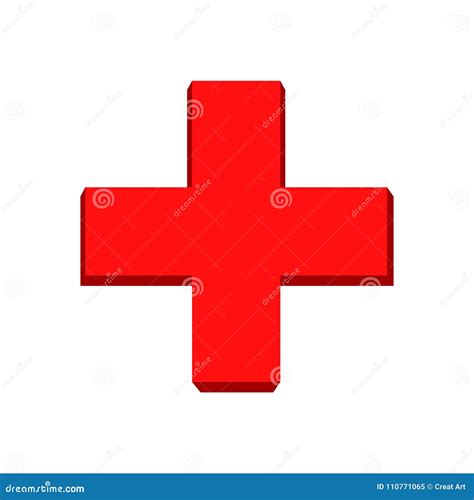 Símbolo De La Cruz Roja Cruz Roja Del Vector Imagen Editorial
