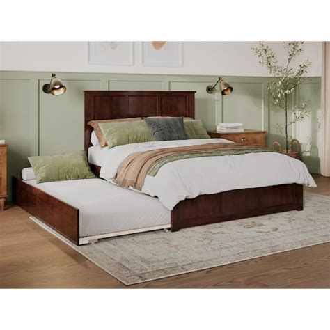 Afi Madison Walnut Queen Bed With Matching Footboard And Twin Extra