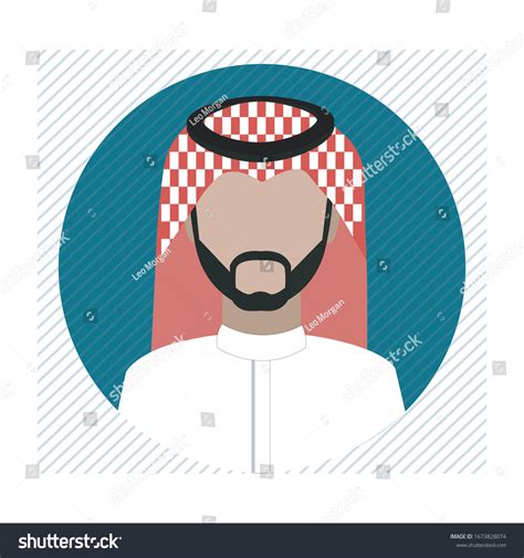 Saudi Man Icon Wearing Shemagh Thobe Vector C S N Mi N Ph B N Quy N