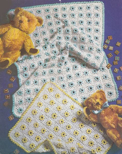 Cot And Pram Cover Blanket Crochet Pattern Pdf Babies Etsy Vintage