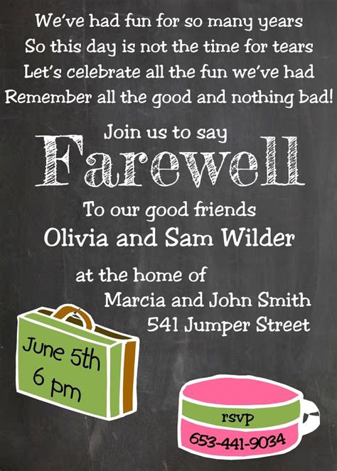 Farewell Party Invitation Wording For Coworker Funny Funny Goal
