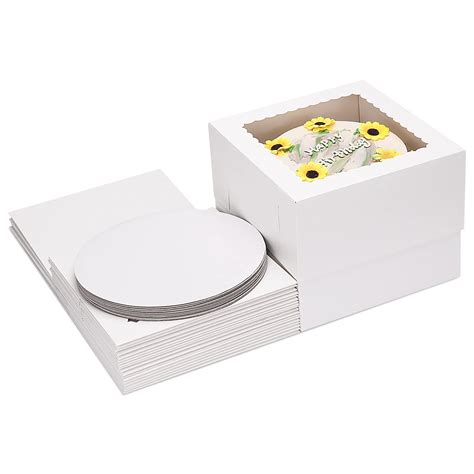 Buy Moretoes 20pcs 10x10x8 Inches Cake Boxes With Cake Boards Set