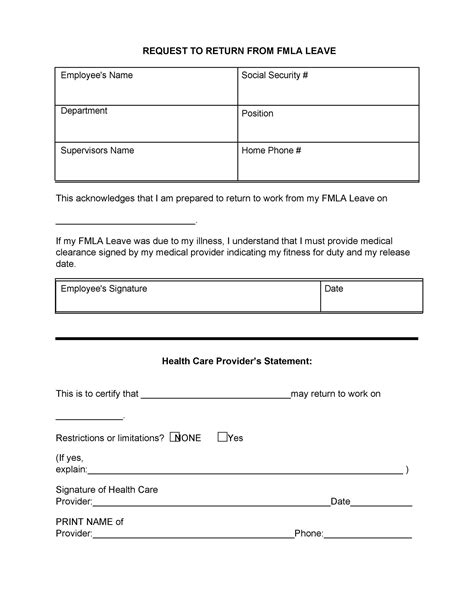 What happens if my employer's occupational health doctor thinks i am fit for work, contrary to my gp's advice, or vice versa? Employer Doctor Release Form To Return To Work / Return To ...
