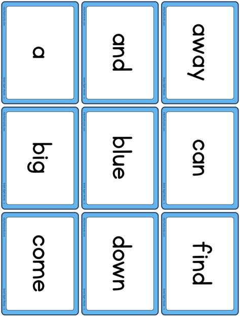 Dolch Sight Word Flash Cards Printable Dolch Pre Primer Sight Words Sexiz Pix