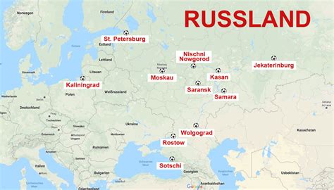 Karten russland zum download angeboten werden. WM 2018 Spielorte & Stadien in Russland | fooneo FUSSBALL