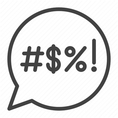 Bubble Conversation Curse Speech Swear Words Icon Download On Iconfinder