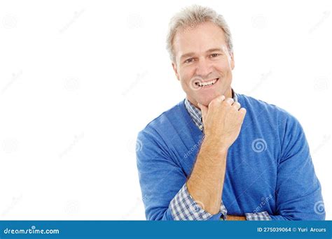 To Reminisce Makes Me Smile Mature Attractive Man Standing And