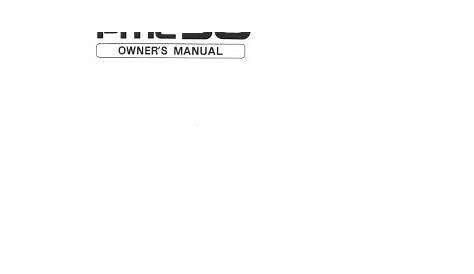 Vestax Pbs 4 Owner's Manual