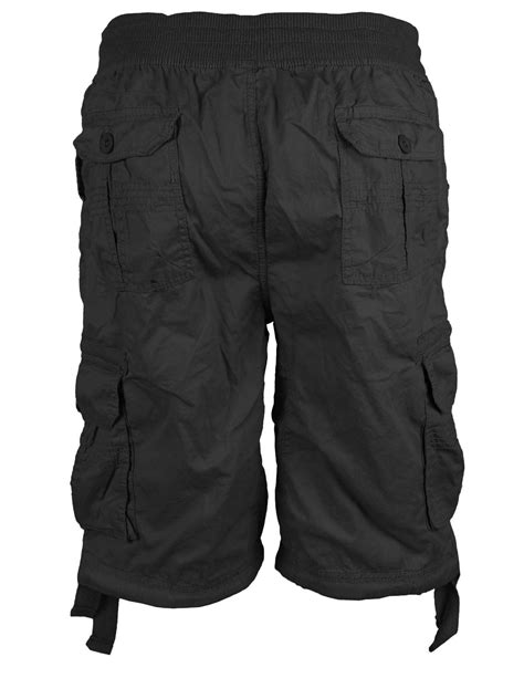 lr scoop men s elastic waist drawstring multi pocket cotton cargo shorts cjs 80 ebay