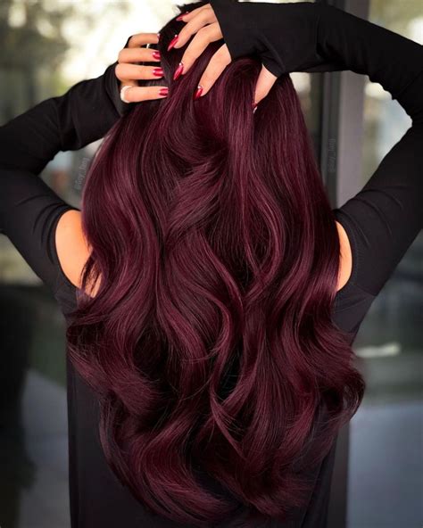 Deep Red Wine Shade Wine Hair Color Dark Red Hair Color Pretty Hair