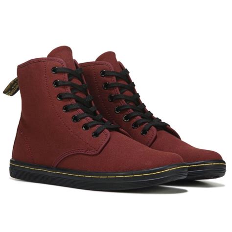 Drmartens Shoreditch Lace Up Sneaker Boot Canvas Boots Burgundy
