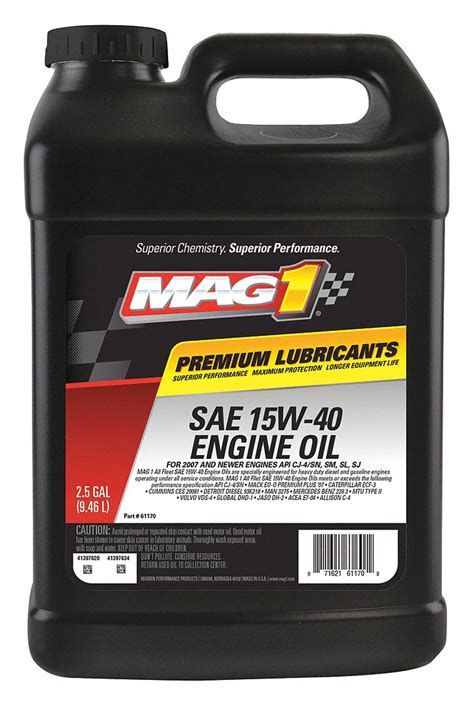 Mag 1 Conventional Diesel Engine Oil 25 Gal Bottle Sae Grade 15w
