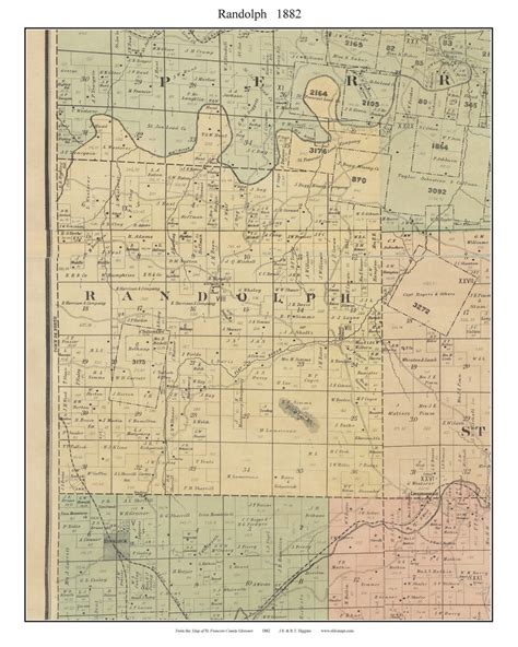 Randolph Missouri 1882 Old Town Map Custom Print St Francois Co