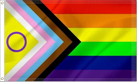 New Intersex Progress Pride Flag 3x5 Ft Lgbtq Rainbow Inclusive