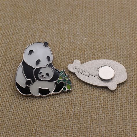 Soft Hard Enamel Cute Animal Panda Magnetic Pins With Magnet China
