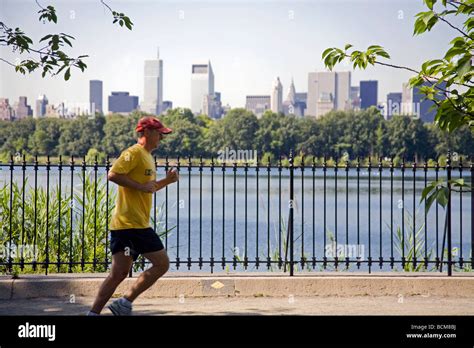 Central Park Reservoir Jogging Track 15 Miles Manhattan New York