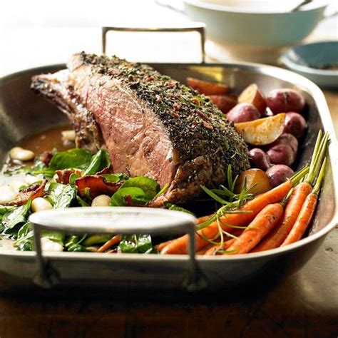 Place the meat in a roasting pan with the ribs down to serve as a rack. Our Best Christmas Dinner Menus | Beef rib roast, Classic and Best christmas