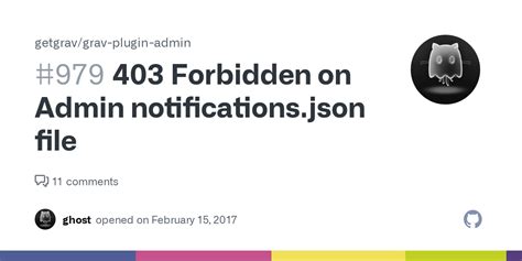 403 Forbidden On Admin Notificationsjson File · Issue 979 · Getgrav