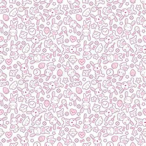 Seamless Kawaii Child Pattern With Cute Doodles Stock Vector Colourbox