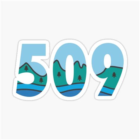 Spokane Washington Outdoors Area Code 509 Sticker For Sale By