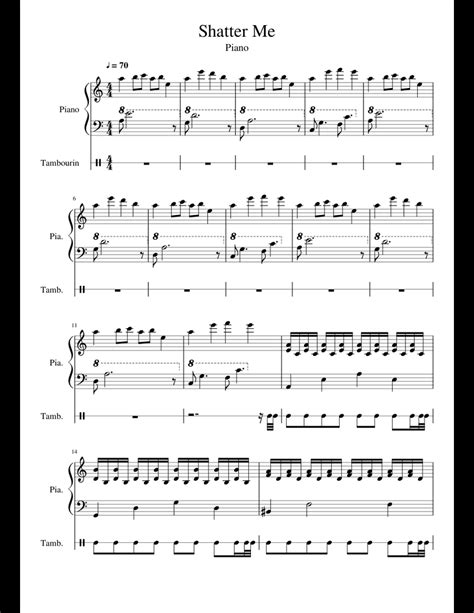 Shatter Me Sheet Music For Piano Percussion Download Free In Pdf Or Midi