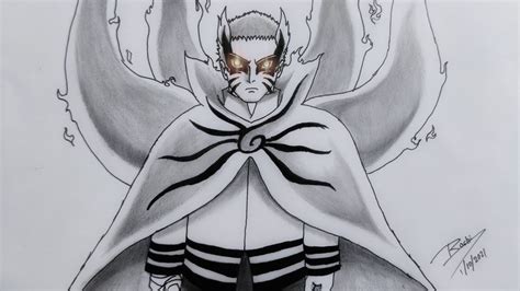 Naruto Baryon Mode Sketch Art Naruto Drawing Youtube