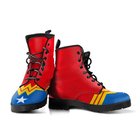 Wonder Woman Inspired Boots Combat Style Mens Etsy