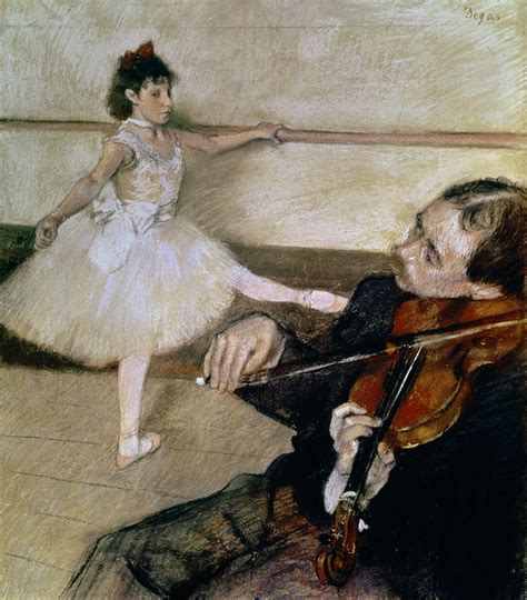 Fine art giclee on paper (as shown) and canvas. Music the-dance-lesson-edgar-degas - Onderneming Op ...