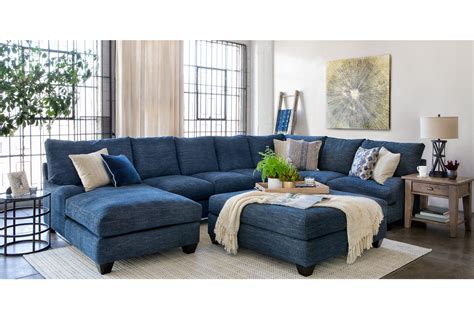 Formidable Navy Blue Sectional Sofa Modular Lounge With Bed