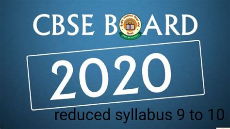 Explained Reduced Syllabus Of Cbse Class 9 To 12 Youtube