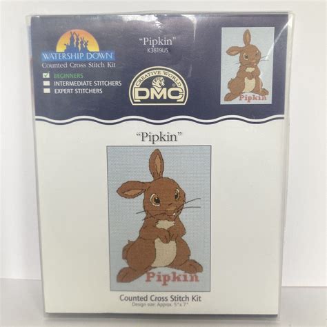 Watership Down Dmc Pipkin Rabbit Bunny Counted Cross Stitch Kit