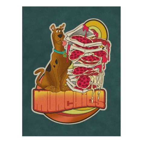 Scooby Doo Pile Of Pizza Munchies Graphic Postcard Zazzle Scooby Doo Movie Scooby Doo