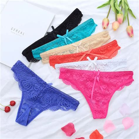 women lace g string panties underwear women bowknot briefs sexy lingerie intimate ladies low