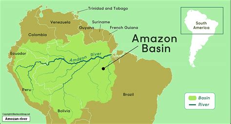 Amazon River Map South America Amazon River Map