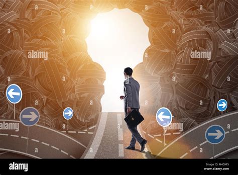 Businessman Walking Towards His Ambition Goal Concept Stock Photo Alamy