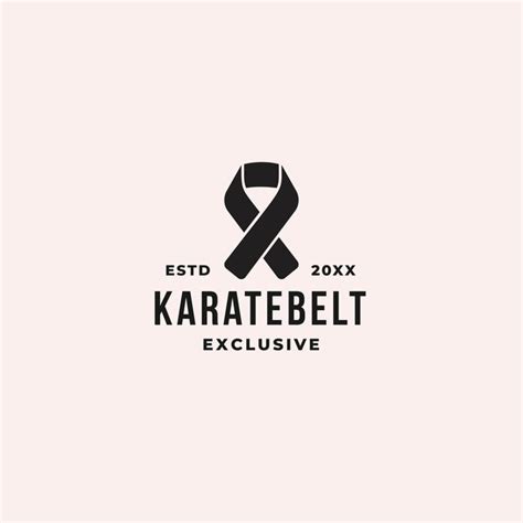 Premium Vector Karate Belt Logo Concept