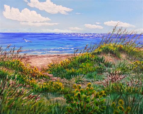 Fawns Paintings Bushes And Beaches Plein Air Painting Seascape With