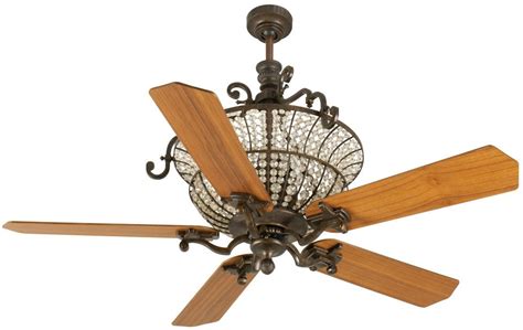 Blades are sold separately, so you can choose from various blade options to customize your crystal fan to better match your decor. Craftmade K10876 Cortana 52" Traditional Ceiling Fan CM-K10876