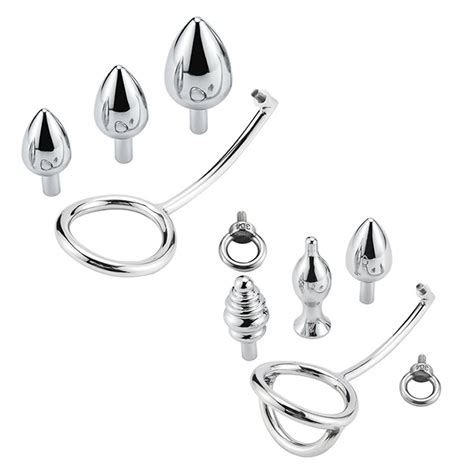 Metal Anal Dilator Stainless Steel Anal Hook Penis Ring Dual Purpose
